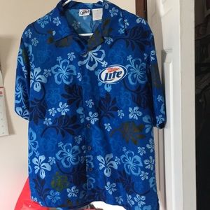 Miller Lite Hawaiian shirt.